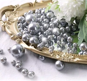 DIY Craft Jewellery Making No Holes Artificial Round Pearl Beads Loose Balls 200 - Picture 1 of 6