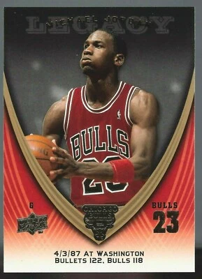 Tarjeta de colección Michael Jordan 2008-09 Upper Deck Michael Jordan Legacy # 175 Foto 1 de 4