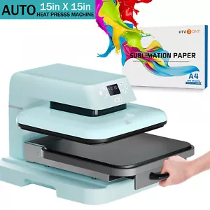 HTVRONT Pressa di Calore Auto 15"x15" T-Shirt Trasferimento Sublimazione OMAGGIO - Foto 1 di 19