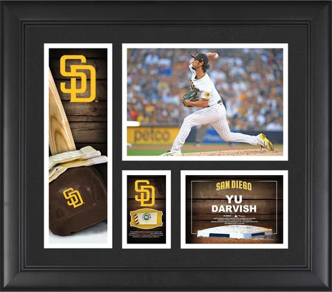 Yu Darvish San Diego Padres Framed 15" x 17" Player Collage with a Cover