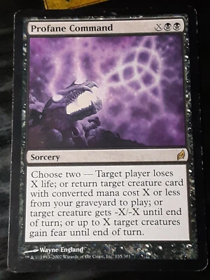 Profane Command x1 , Lorwyn , LP , MTG , FREE SHIPPING - Image 1 of 2