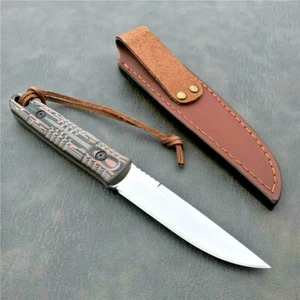 Tactical High Quality Fixed Blade Knife D2 Steel Blade Hunting Knife + Sheath - Picture 1 of 12