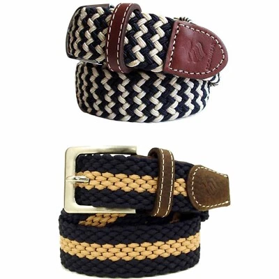 Cinturón elástico trenzado Rocawear para hombre diseñador cuero genuino inteligente cintura informal Foto 1 de 4