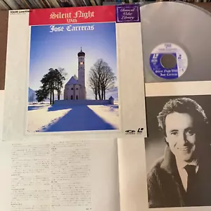 Jose Carreras : Silent Night JAPAN Laser Disc LD WV050-3502 w/ INSERT 1988 issue - Picture 1 of 11