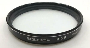 Soligor CRS 58mm Lens Filter Cross Screen Made In Japan with Case - Picture 1 of 8