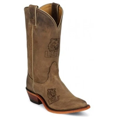 LSU WOMEN'S BROWN COWHIDE COWBOY BOOT BY NOCONA LDLSU11 - Image 1 of 3