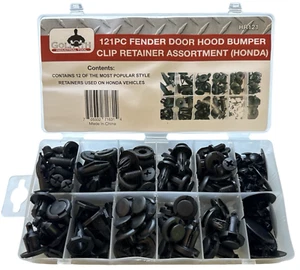 Goliath 121pc Fender, Door, Hood, & Bumper Clips Compatible with Honda ~ HR121 - Picture 1 of 5