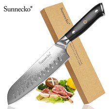 Classic 7 in Japanese Santoku Knife VG10 Damascus Vegetable Meat Kitchen Cutlery