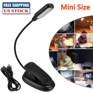 Mini LED Light,Clip On Lamp Reading Book/Desk/Table/Travel Light,USB Rechargeabl - Picture 1 of 8