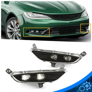 For Chrysler 200 15-17 Left Right Clear LED Fog Lights Bumper Lamps pair set - Picture 1 of 12