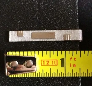 Swank Tie Clip Vintage 1.25 Inch Silver Tone - Picture 1 of 8