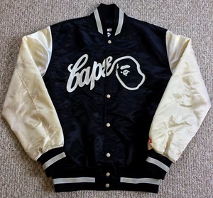 OG Bape Embroidered Ape Logo Varsity Bomber Jacket size XL - Picture 1 of 10