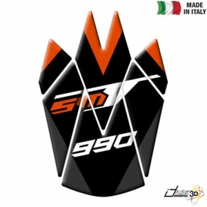 PARASERBATOIO ADESIVO RESINA NERO ARANCIO PER KTM SM-T SUPERMOTO T 990 2009-201 - Picture 1 of 1