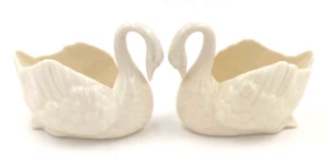 Lenox Weißer Schwan Porzellan Schmuck Geschirr 2er Set 4,5" L x 2,5" B x 3" H - Bild 1 von 8