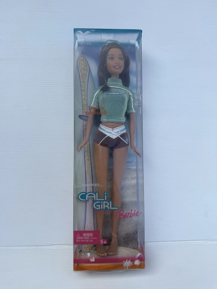 2004 Mattel Summer Cali Girl Surfer Barbie Doll NRFB Some Shelfwear On Box — 第 1/4 张图片