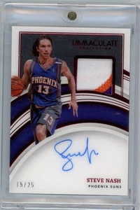 2021-22 Immacolata STEVE NASH /25 Gioco Auto Indossato Reliquia SOLES 3 Colori! MVP N135 - Foto 1 di 3