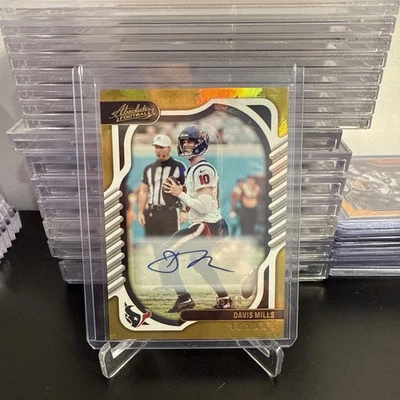 2022 Davis Mills Panini AbsoluteStars Gold Auto /10 - Image 1 of 2