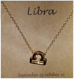 Ladies Gold Zodiac Necklace -Horoscope Birth Sign Chain – Astrology Gift, New - Picture 1 of 29