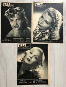 3x L'EST MAGAZINE Année 1950 Frederique Nadar ARLETTE POIRIER Simone Renant - Picture 1 of 1