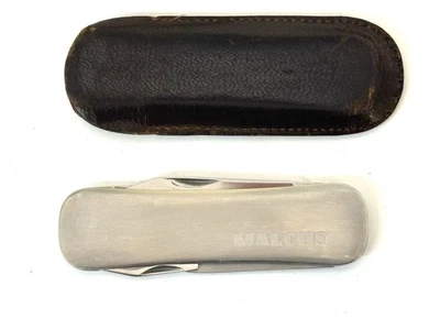 Rostfri Eka Sweden 4 Blade Gentleman's Pen Knife w/ leather case - Image 1 of 4