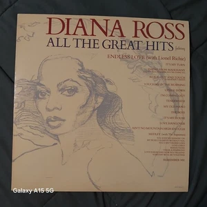 Diana Ross All The Great Hits LP 1981 Motown EX Vinyl Endless Love Upside Down - Picture 1 of 24
