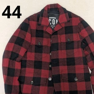 Dsquared Buffalo Check Jacket Men's S-4/4, Italy Used, Red/Black - Picture 1 of 12