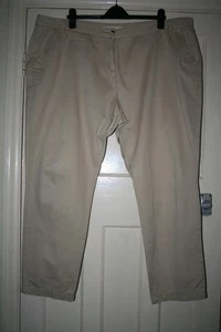 SIZE 22 NEXT SAND / BEIGE COTTON CHINOS 30" LEG - Picture 1 of 4