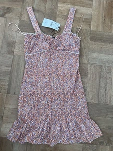 ZARA shirred elasticized mini bodycon dress UK/S BNWT - Picture 1 of 6