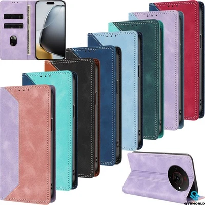 For ZTE Blade A56 A36 A76 A53 A75 Splicing Leather Wallet Case Phone Case Cover - Image 1 of 4