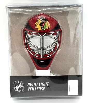Chicago Blackhawks Goalie Glass Night Light NHL Hockey Team Sports America - Image 1 of 4