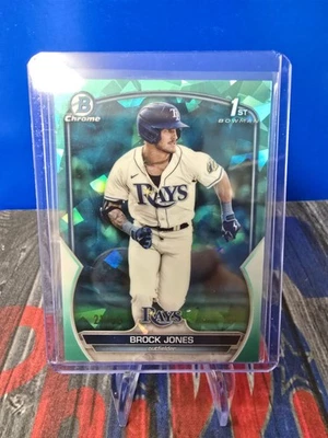 2023 Bowman Sapphire 1st Aqua Refractor /55 Brock Jones #BCP-115 Rays - Image 1 of 4