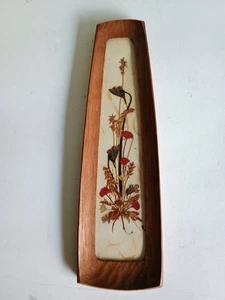 Reichlin handgeschnitzter Holzrahmen Kräuterkunsttafel Schweizer gepresste & getrocknete Blumen  - Bild 1 von 4