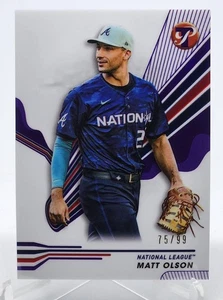 2024 Topps Pristine Matt Olson All-Star Game Purple Refractor 75/99 - Braves - Picture 1 of 2