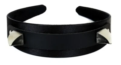 Diadema de Cuero Cuernos Diablo Juegos con disfraces Gótico Punk Emo Grunge Metal Club Alternativo Foto 1 de 3