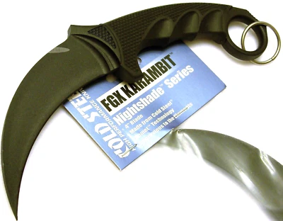 Cold Steel FGX Karambit Nightshade Series Undetectable Home Self-Defense Knife - Image 1 of 4