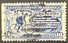 Scott# : E6 - Messenger On Bicycle 10¢ 1902 timbre d'occasion perf 12 D/L Wmk - Lot 9