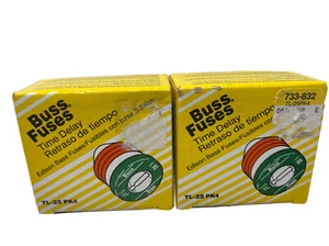 8 Bussman TL-25PK4 25 Amp Tiempo Retraso Edison Enchufe Base Fusibles 2 Cajas de 4 Nuevo en Caja - Imagen 1 de 8