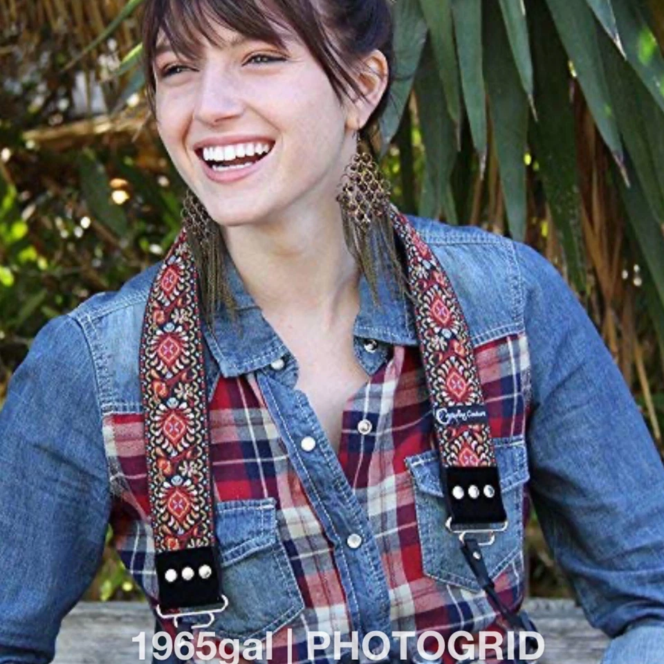 New Capturing Couture Harmony 2" Camera Strap Red Velvet  - Image 1 of 4