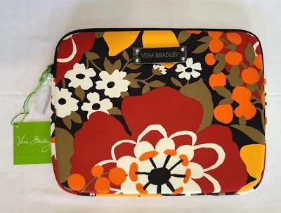 Vera Bradley Bittersweet Neoprene Tablet eReader Sleeve 10x8 Padded Zipper N13 - Image 1 of 4
