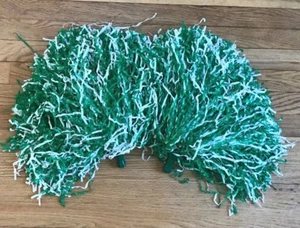 GREEN & WHITE CHEERLEADER SHAKERS ONE PAIR NWOT - Picture 1 of 1