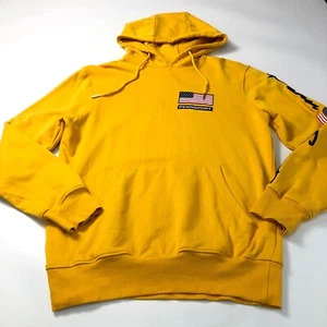 Sudadera con capucha de algodón Penn Sport para hombre mostaza bandera americana pequeña - Imagen 1 de 14