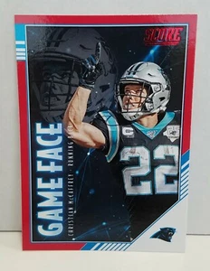 2020 Score Christian McCaffrey Game Face Red Parallel #GF-CM Carolina Panthers - Picture 1 of 2