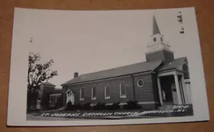 c1950 St Joseph Catholic Church Richmond Illinois RPPC IL - Picture 1 of 2
