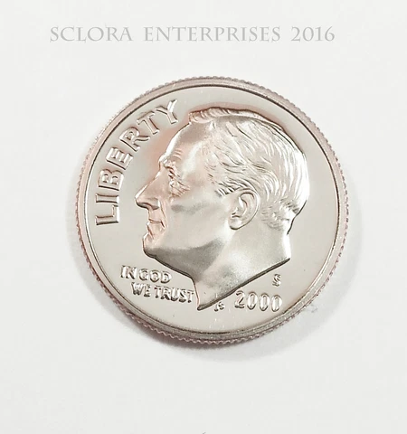 2000 S Roosevelt  *CLAD PROOF*  Dime  **FREE SHIPPING** Cover
