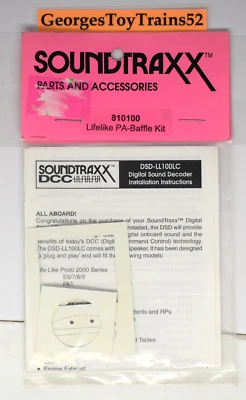 SOUNDTRAXX HO LIFE-LIKE PA LOCO BAFFLE KIT FOR DCC SOUND ENHANCEMENT 810100 NIP - Image 1 of 3