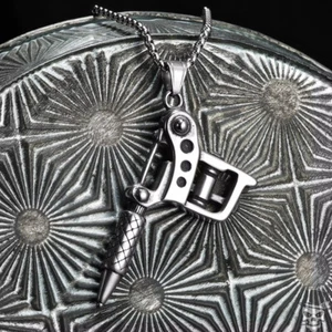 Collar colgante máquina de tatuaje Sculpt Rings™ - símbolo de artista de acero inoxidable - Imagen 1 de 10