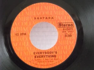 Santana,Columbia,"Everybody's Everything",US,7" 45,1971 latin guitar rock,Mint - Picture 1 of 2