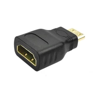 1x Mini HDMI Male to Standard HDMI Female Adapter Gold Plated HDTV 4K 1080P New - Picture 1 of 12