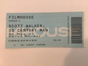 Scott Walker 30th Century Man original ticket, Edinburgh Filmhouse (2007) - Bild 1 von 1