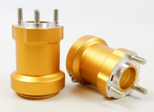 Set of Gold 50mm x 95mm Long Kart Rear Hubs - Picture 1 of 3